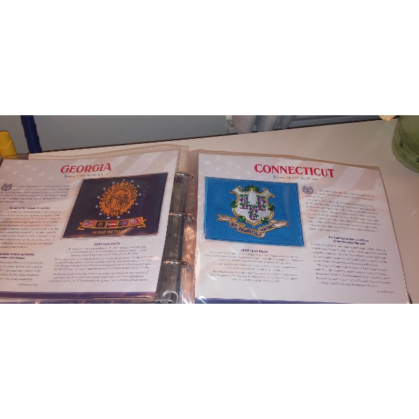 Group Of Collectible State Flags As Shown - Each Mounted In Sleeve