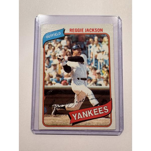 1980 Topps Reggie Jackson New York Yankees Baseball Card - Mint Condition