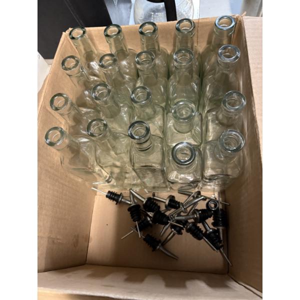 Olive oil/salad dressing bottles - 20 total with pourers
