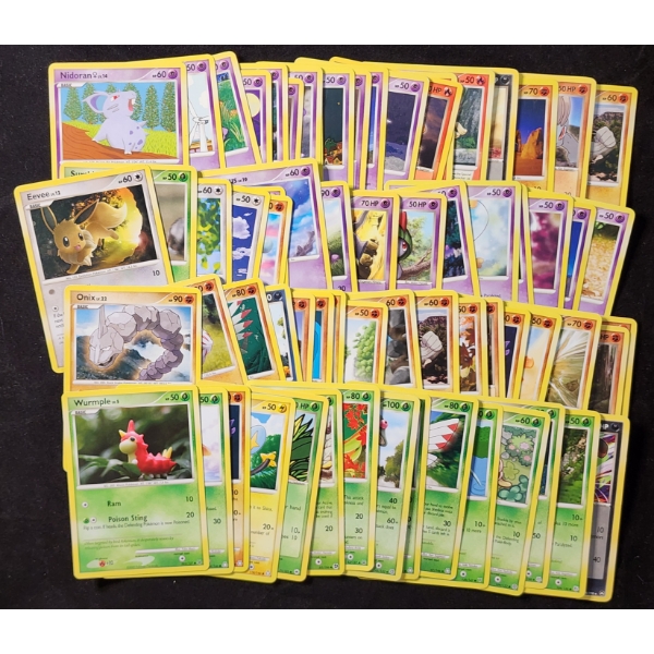 Large Lot of Over 50 Assorted Vintage Pokemon Trading Cards ~ Many Sought After Names & Unique Arts