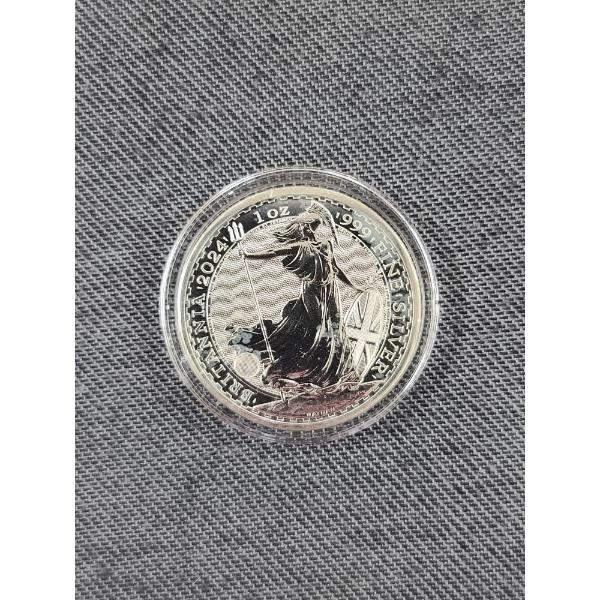 2024 1 Oz 999 Fine Silver Britannia in Capsule