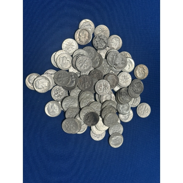 Assorted 90% Silver Dimes - $10 Face Value