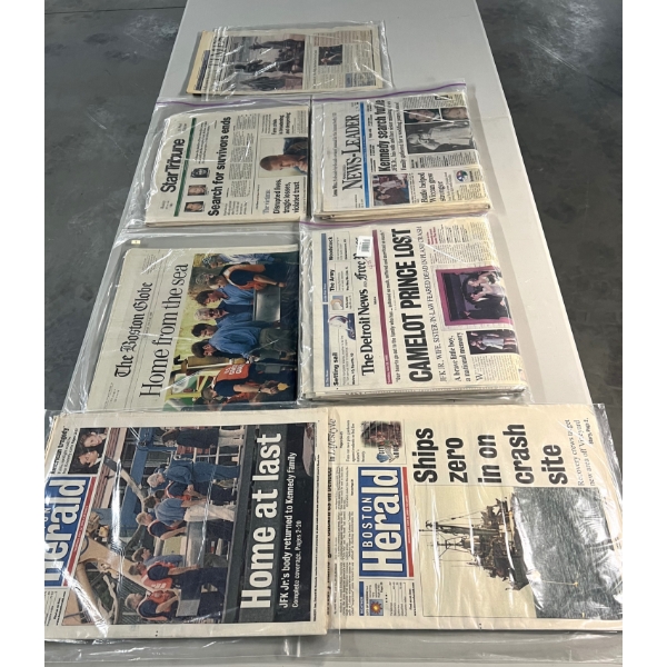 Lot of 7 Newspapers - JFK JR Related