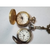 Image 4 : Two Commemorative Pocket Watches: Statue of Liberty & Railroad 