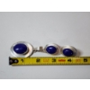 Image 7 : Sterling Silver Blue Stone Pendant and Earrings Set TW: 30.3g
