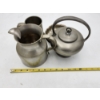 Image 6 : Assorted Vintage Pewter Pieces: Teapot, Mug, Dish Approx. ~ 5.8lbs Total 