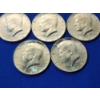 Image 5 : x5 Assorted Years Kennedy Half Dollars 40% Silver FV: $2.50 and Coin Tube
