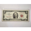 Image 1 : VERY NICE 1963 United States Federal Reserve Red Seal $2 Note ~ In Holder!