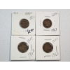 Image 1 : Lot of 4 Assorted BETTER DATE Indian Head Cents