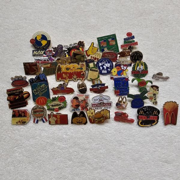 Collection Of Vintage McDonald's Employee Crew Enamel Lapel Pins