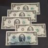 Image 1 : U.S. RARE CURRENCY - 5 PCS - SEQUENTIAL NUMBERS 1976 UNCIRCULATED $2.00 FEDERAL RESERVE NOTES - GEMS