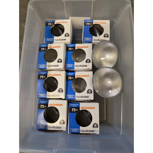 Ten Brand New Sylvania 75 Watt Halo Flood Bulbs