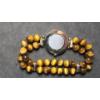 Image 5 : Women's Aria Tiger Eye Bead Stretch Stainless Steel Japan Movement Quartz Watch