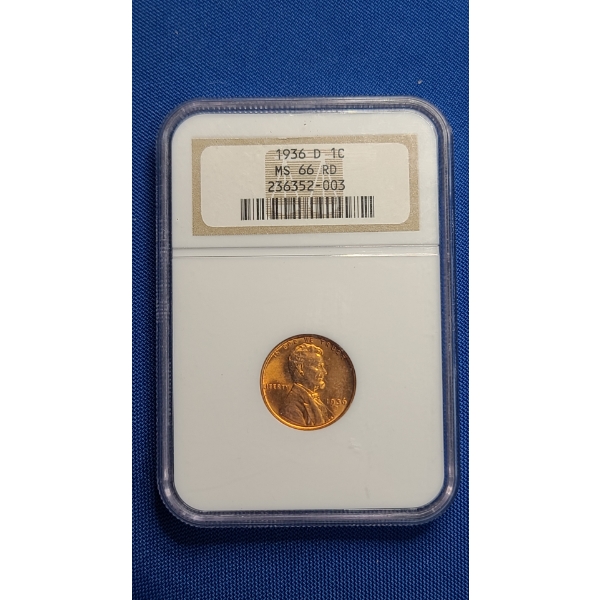 NGC 1936-S MS 66 RD Lincoln Wheat Cent