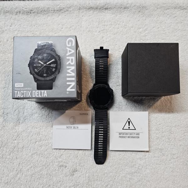Garmin Tactix Delta Sapphire Edition Premium Tactical GPS Watch In Box With Manuals (needs charger)