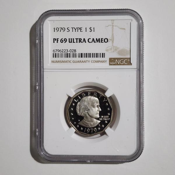 NGC PF69 Ultra Cameo 1969-S Type 1 Susan B Anthony Dollar