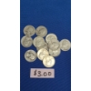 Image 1 : Assorted Years/Mint Marks 90% Silver Washington Quarters - Face Value: $3.00