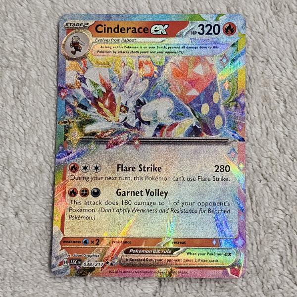 Pokémon TCG: Cinderace ex Holo Ultra Rare 038/217