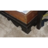 Image 6 : Fantastic Oriental Themed Queen Size Bed, Mirrored Head Piece  & Foot Board - Mattress Included