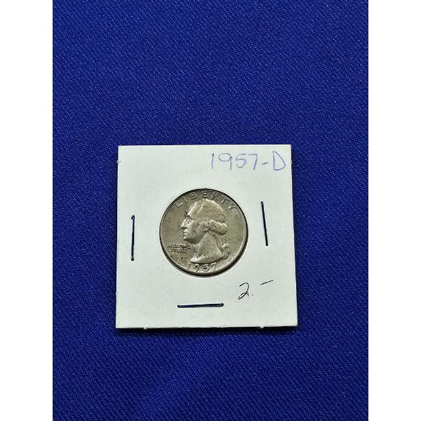 1957- D Washington Quarter - 90% Silver