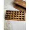 Image 2 : Old Steel alphabet stamp set in its original wooden box with letters & handwritten note for stamping