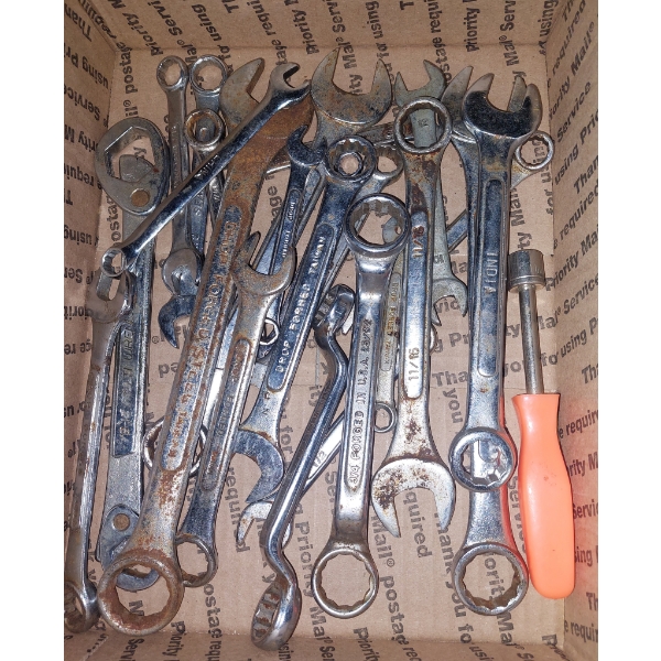 Box Lot Of Assorted Box Wrenches