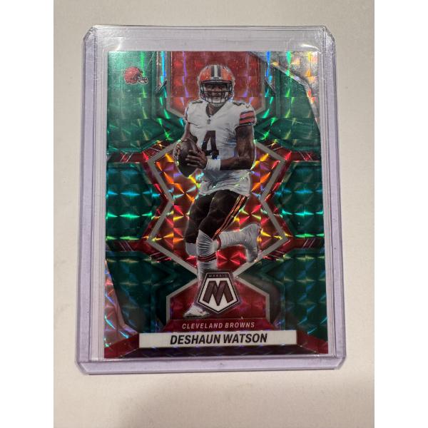 2022 Panini Mosaic DESHAUN WATSON Green Prizm Insert Football Card - Exceptional Condition