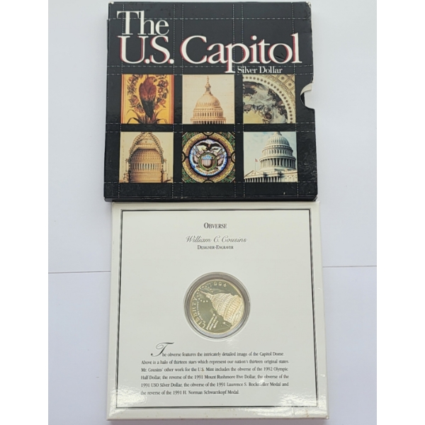 The U.S. Capitol 1994 Bicentennial 90& Silver Dollar 