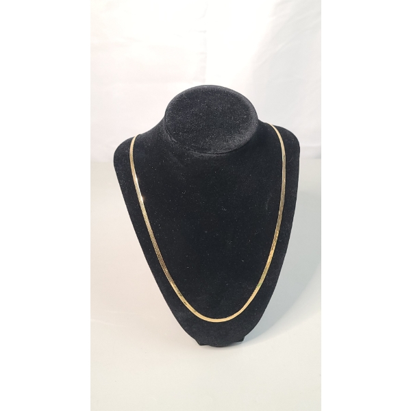 14K Yellow Gold 24" Herringbone Necklace - Weight: 9.1g