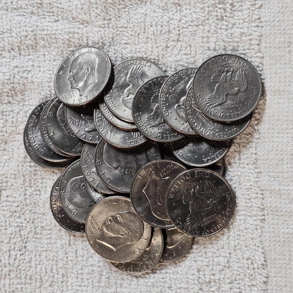 Stack Of Eisenhower One Dollar Coins FV: $26.00