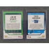 Image 4 : Two New York Giants NUMBERED Trading Cards - Jalin Hyatt 116/199 & Theo Johnson 65/75