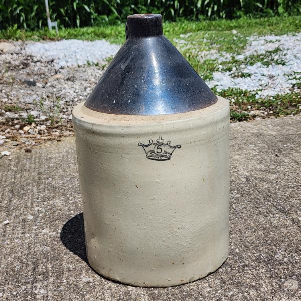 Vintage 5 Gallon Stoneware Crock ~ Likely by Robinson Ransbottom Pottery Company
