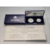 Image 1 : 1993 Bill of Rights Commemorative 2-Coin Proof Set: 90% Silver Dollar & 90% Silver Half Dollar 