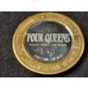 Image 4 : Four Queens Hotel/Casino Las Vegas $10 Lim. Ed. Gaming Token With .999 Silver Inside - Mans 4 Vices