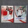 Image 1 : Two Upper Deck AUTOGRAPHED Tampa Bay Buccaneers NUMBERED Rookie Football Trading Cards Ft. PATCH!