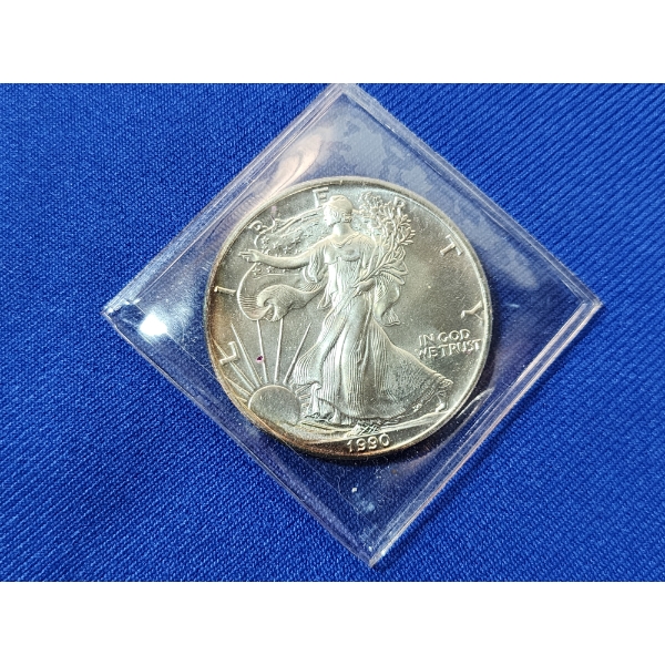 1990 Silver American Eagle - 1 oz .999 Fine Silver