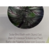 Image 3 : NEW IN BOX Evergreen Garden Dragonfly Duo Solar Glass Bird Bath on Metal Stand ~ LIGHTS UP!