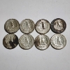 Image 4 : Eight Assorted 1964 United States Washington 90% Silver Quarters ~ $2.00 Face Value