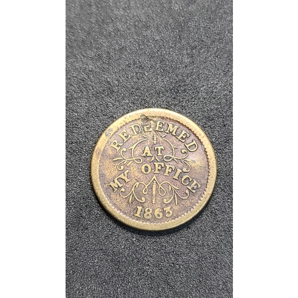 1863 Oliver Boutwell Miller -Troy, New York Civil War Token 