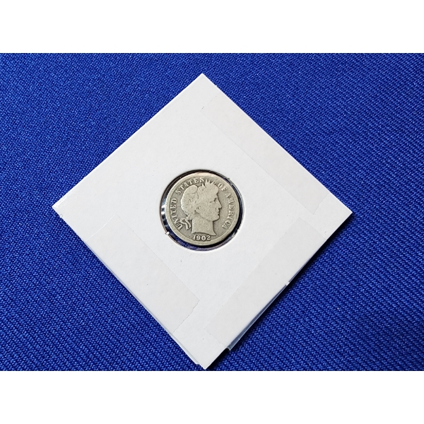 1902 Barber Silver Dime 