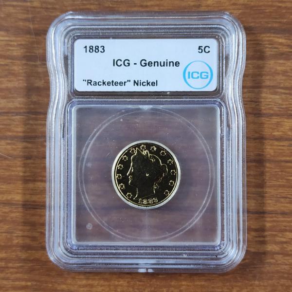 United States 1883 "Racketeer" Nickel ICG Genuine 