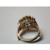 Image 4 : Gorgeous 14K Gold Ring with Diamonds and Large Blue Stone Total Weight 7.9g - Size 8