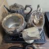 Image 2 : 5lb Collection of Vintage Silver-Plated Holloware and Serving Accessories