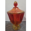 Image 1 : Stunning Vintage Amberina 11''x5'' Candy Dish With Lid