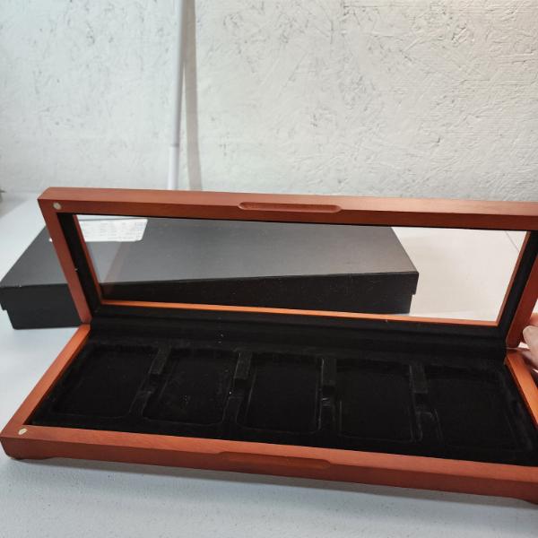 Nice Wooden Glass-Top Coin Slab Storage Case - Holds 5 Standard Slabs