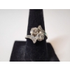 Image 2 : Gorgeous 14K White Gold Ring with Diamonds Size 6.5 Total Weight 3.9g