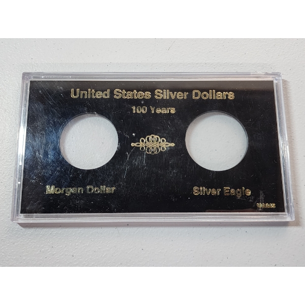 "United States Silver Dollars" Display Holder for Morgan Dollar & American Eagle 
