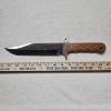 Image 2 : Winchester Large Bowie Knife with a Wooden Handle, Brass Guard, and Nylon Sheath
