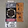 Image 1 : 6 Vintage Novelty Decorative Wall Art Signs (8x12")