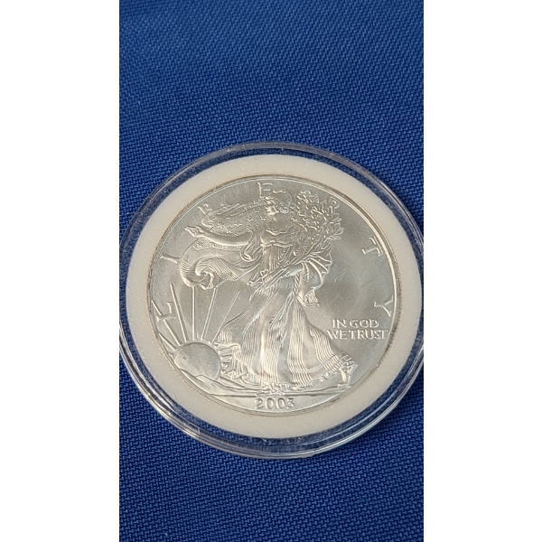2003 American Eagle .999 1 oz Fine Silver Dollar 